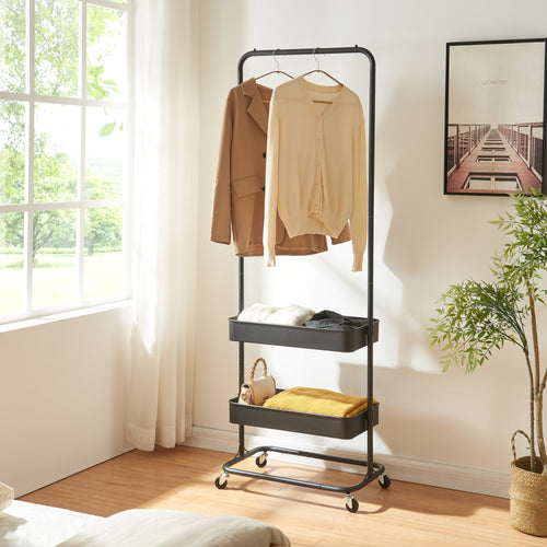 Rullbar garderobestativ Kumad 175x58x36 cm [en.casa]