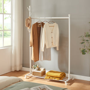 Rullbar garderobestativ Snåsa 170x105x43 cm [en.casa]