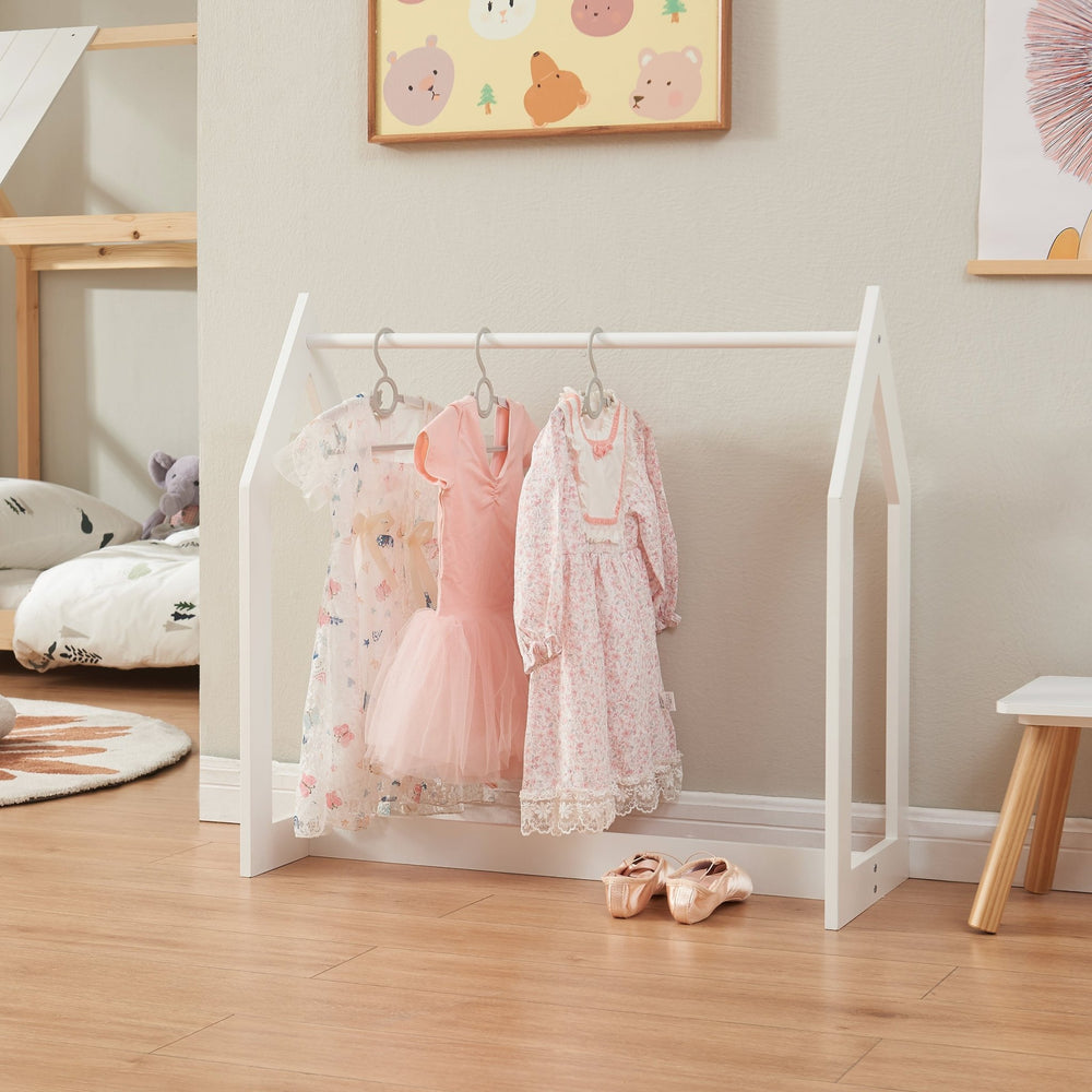 Garderobestativ Værløse 78x75x35cm Hvid [en.casa] - premiumXL