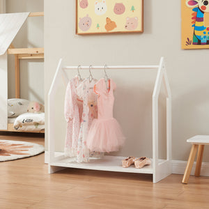 Garderobestativ Langeskov 78x75x35cm Hvid [en.casa] - premiumXL