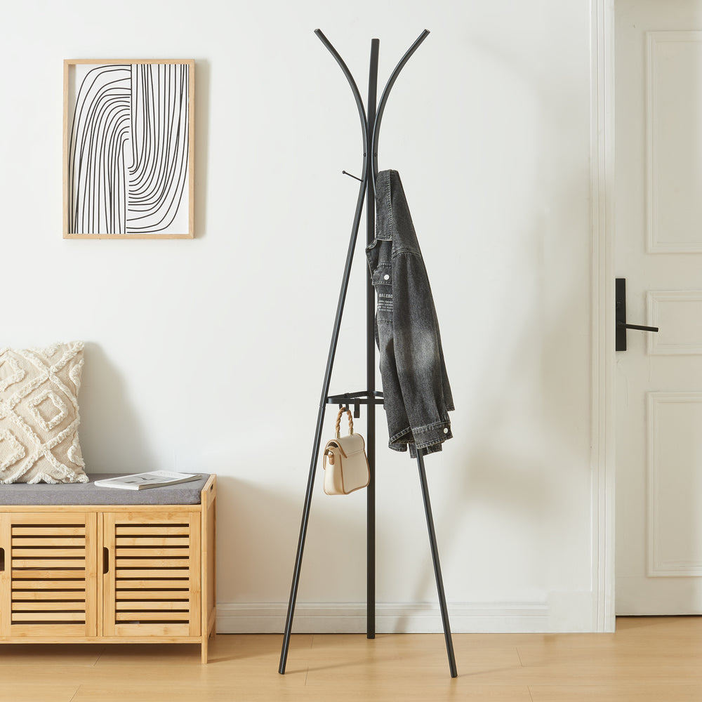 Garderobestativ Vevelstad 181x52,5x52,5 cm stål [en.casa] - premiumXL