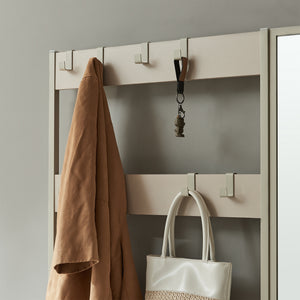 Knagerække Napinerg med spejl og skohylde 185x98x34 cm [en.casa]