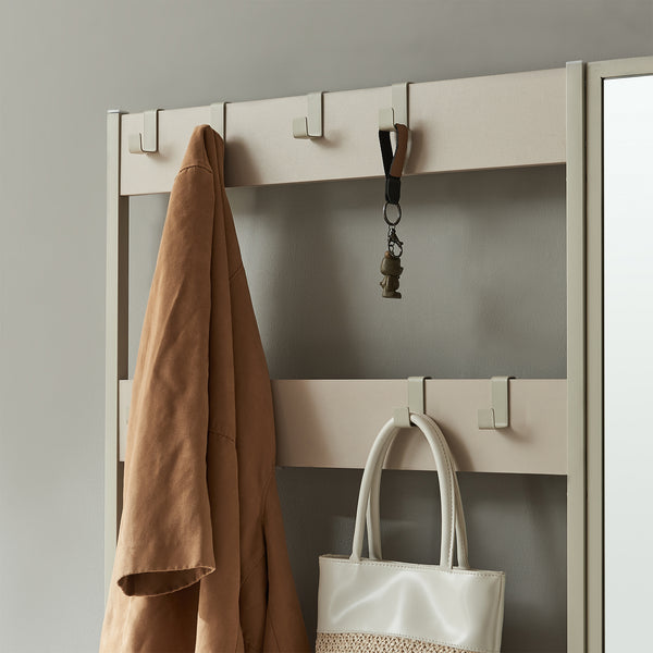 Knagerække Napinerg med spejl og skohylde 185x98x34 cm [en.casa]