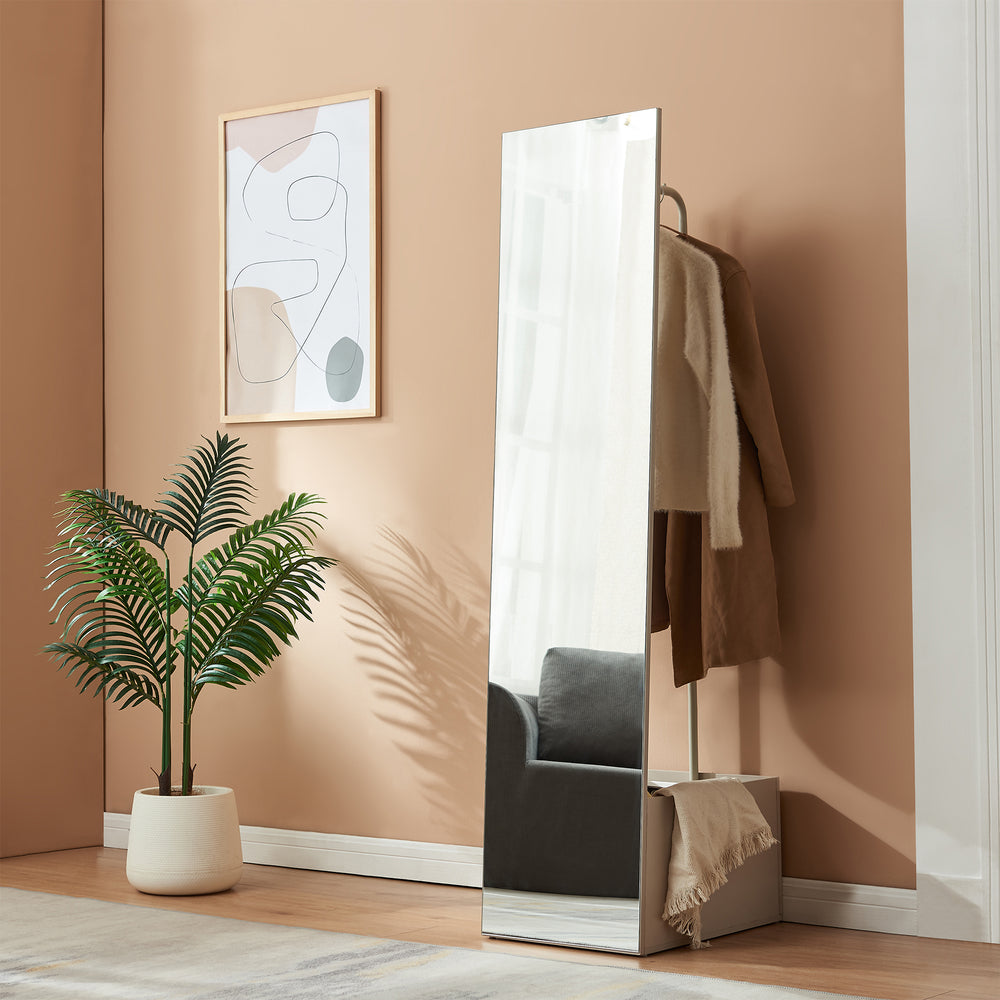 Garderobespejl 2-i-1 Saden 165x40x51 cm [en.casa]