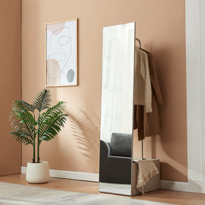 Garderobespejl 2-i-1 Saden 165x40x51 cm [en.casa]