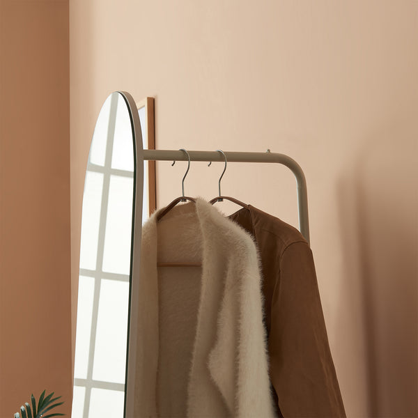 Garderobespejl 2-i-1 Kuonta 165x40x51 cm [en.casa]