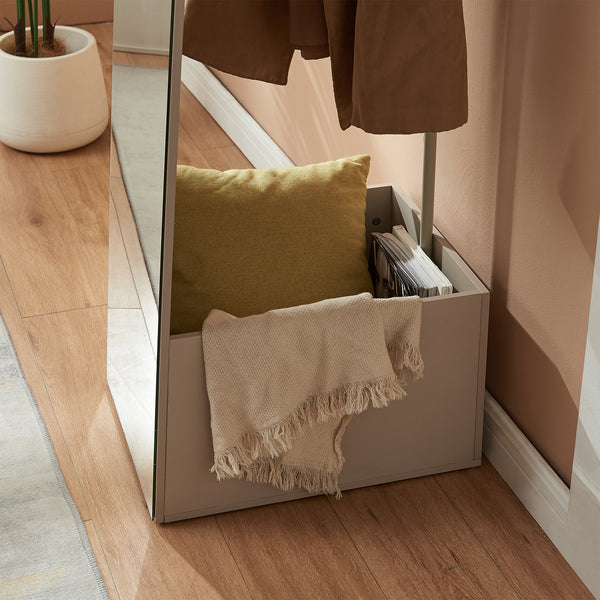 Garderobespejl 2-i-1 Kuonta 165x40x51 cm [en.casa]