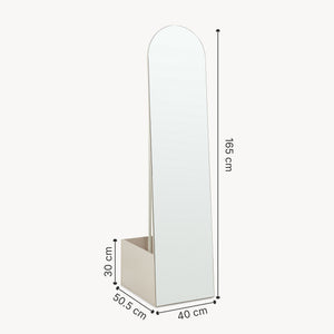 Garderobespejl 2-i-1 Kuonta 165x40x51 cm [en.casa]