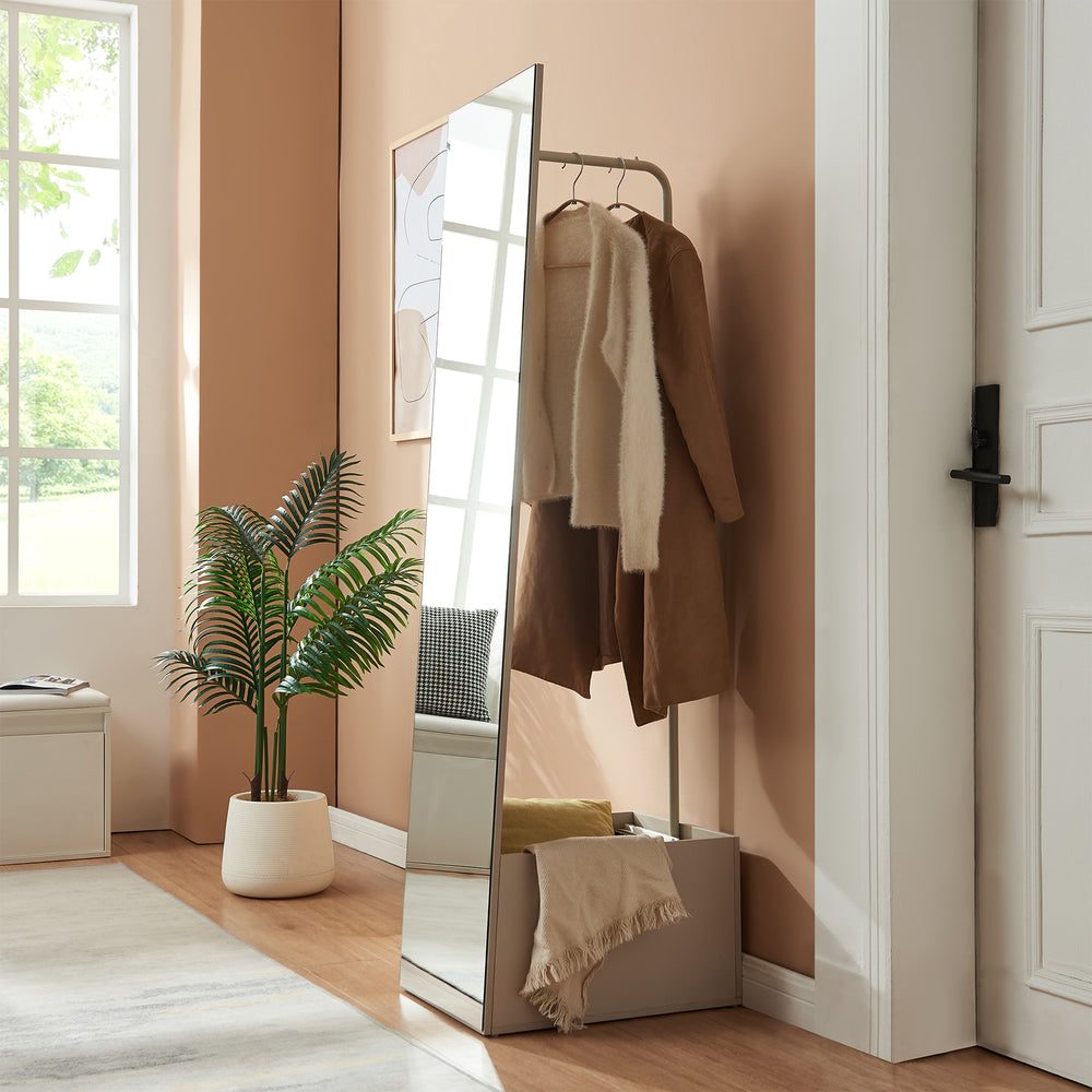 Garderobespejl 2-i-1 Saden 165x40x51 cm [en.casa]