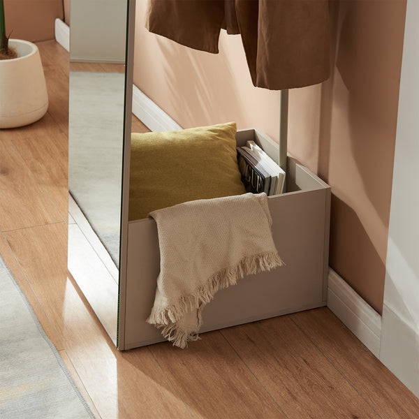 Garderobespejl 2-i-1 Saden 165x40x51 cm [en.casa]