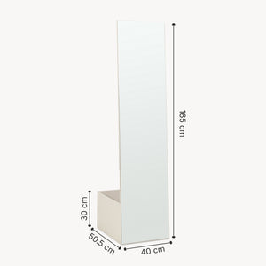 Garderobespejl 2-i-1 Saden 165x40x51 cm [en.casa]