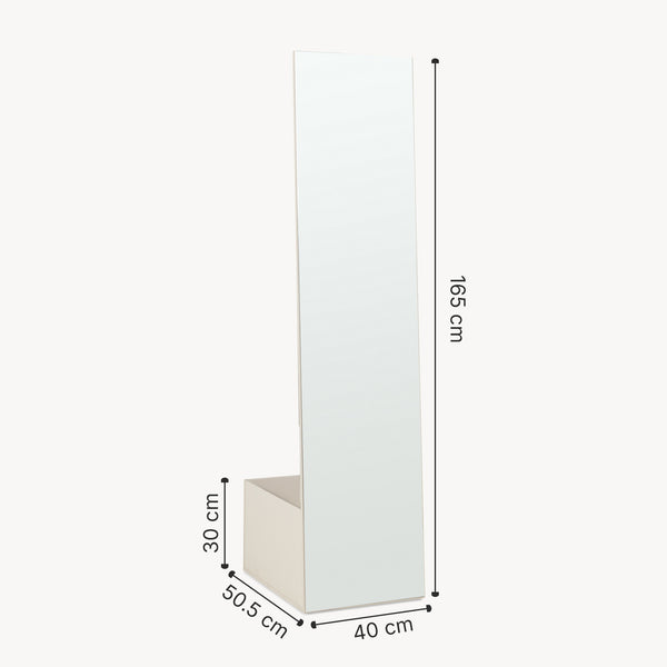 Garderobespejl 2-i-1 Saden 165x40x51 cm [en.casa]