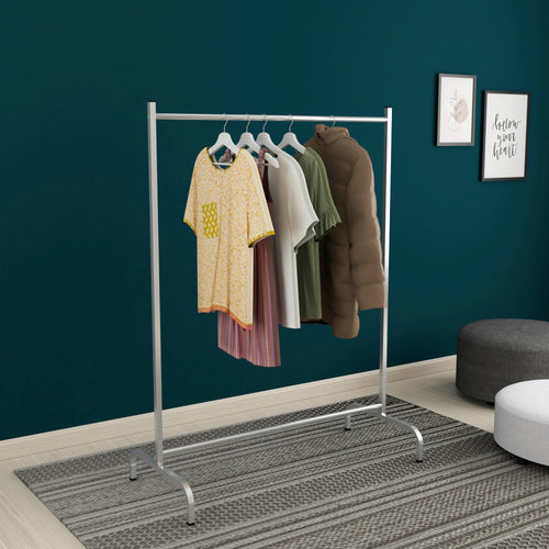 Tøjstativ Staffanstorp 137x104x48cm Sølv [en.casa] - premiumXL