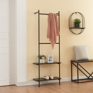 Væg garderobe Bremanger 162x60x26cm Sort [en.casa] - premiumXL