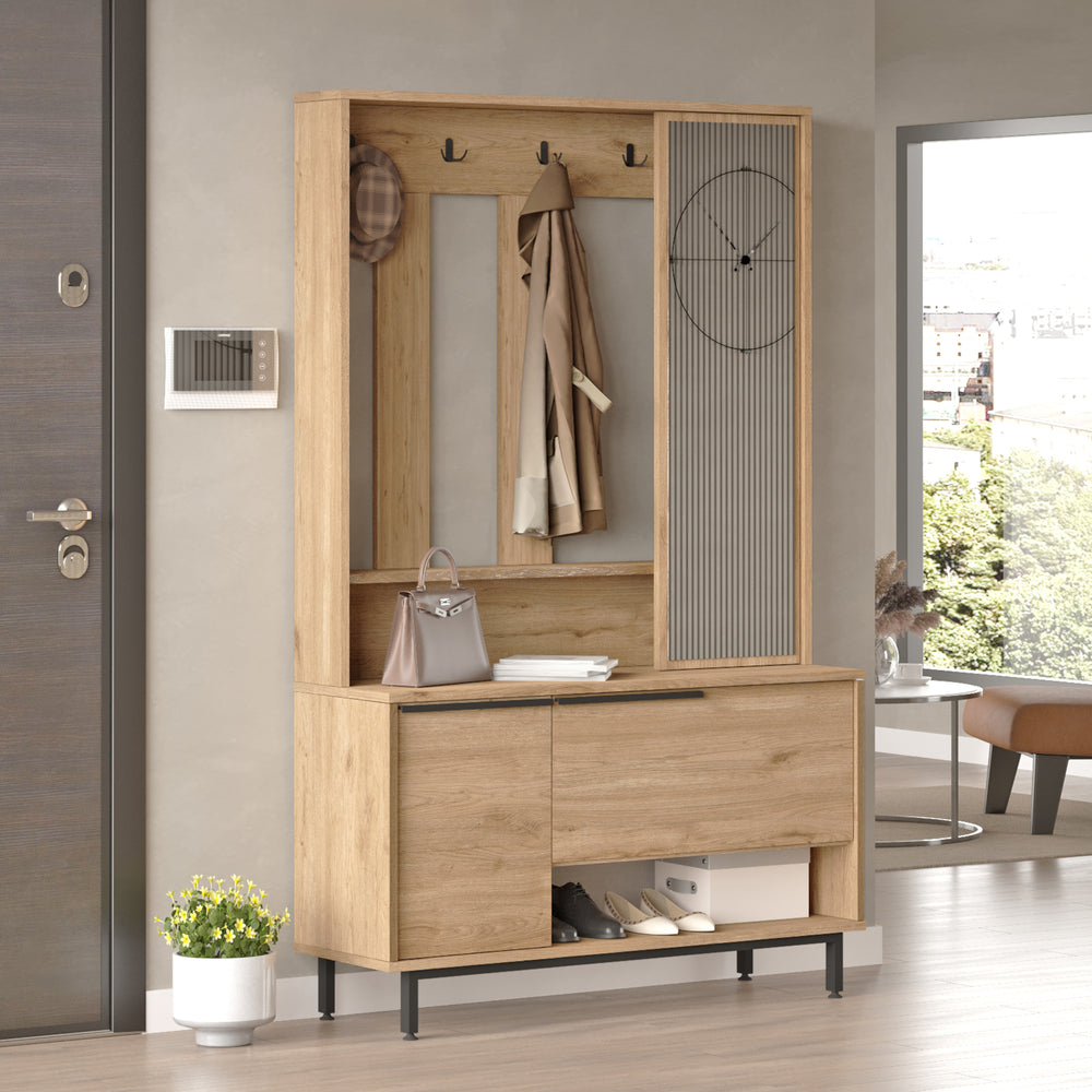 Kompaktgarderobe Vesanto 178x112x36 cm [en.casa]