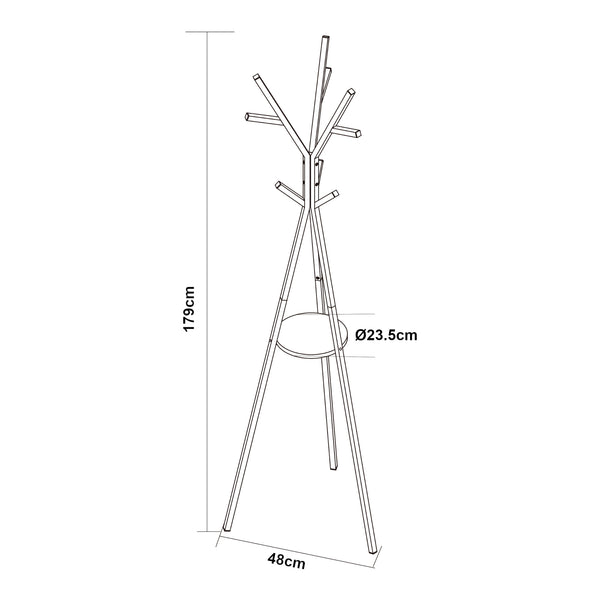 Garderobestativ Edet 179x48x48 cm [en.casa]