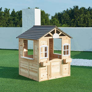 Legehus Acciano 131x113x97 cm fyrretræ [casa.pro]