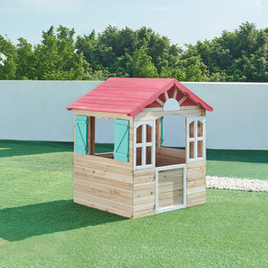 Legehus til børn Lulä legehytte 130x115x101 cm træ [casa.pro]