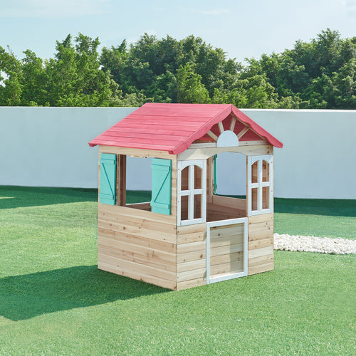 Legehus til børn Lulä legehytte 130x115x101 cm træ [casa.pro]