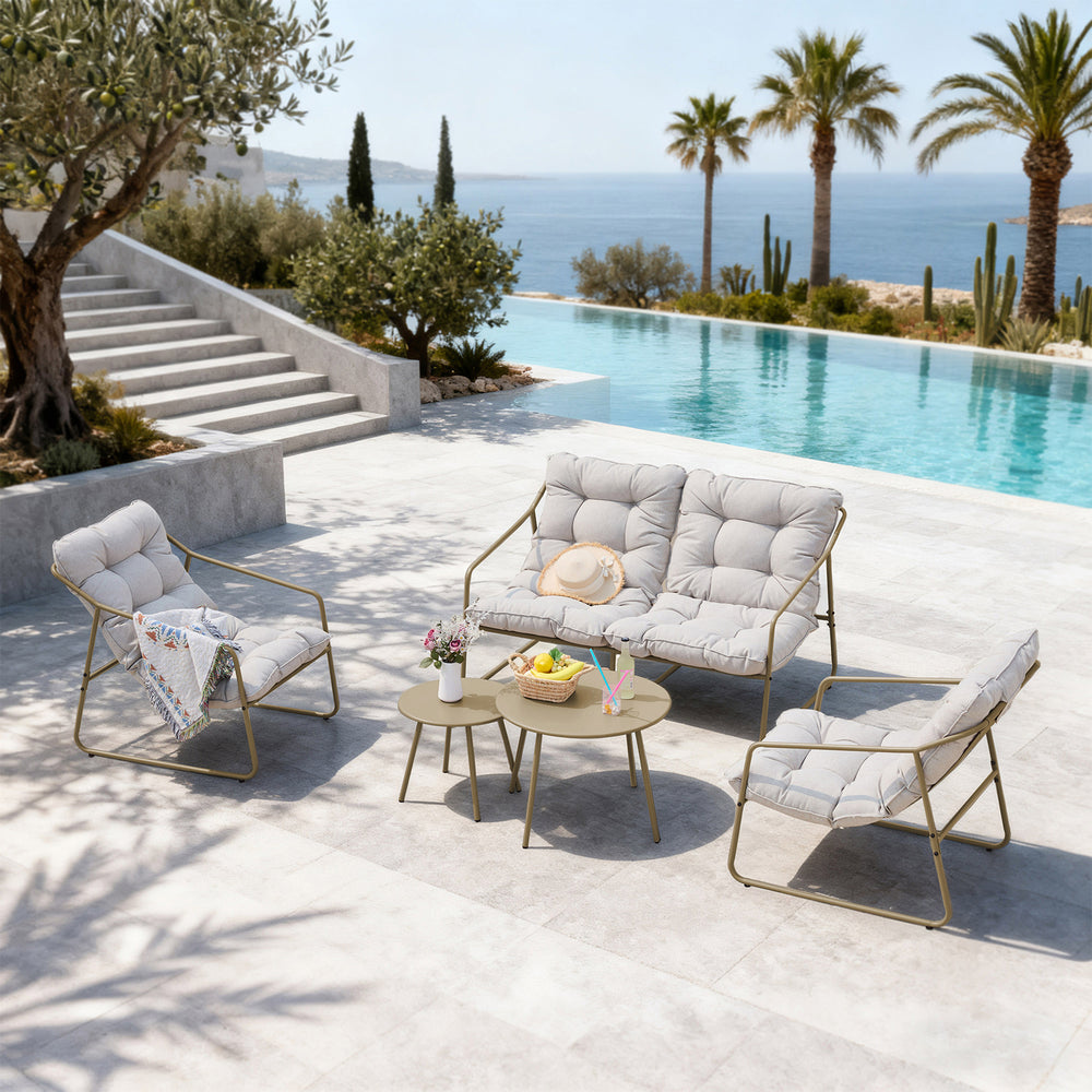 Kivanta havemøbelsæt med 5 dele [en.casa]