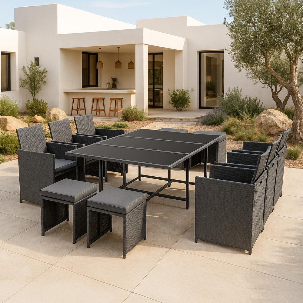 Polyrattan siddegruppe Laredo XL forsk. farver [en.casa] - premiumXL