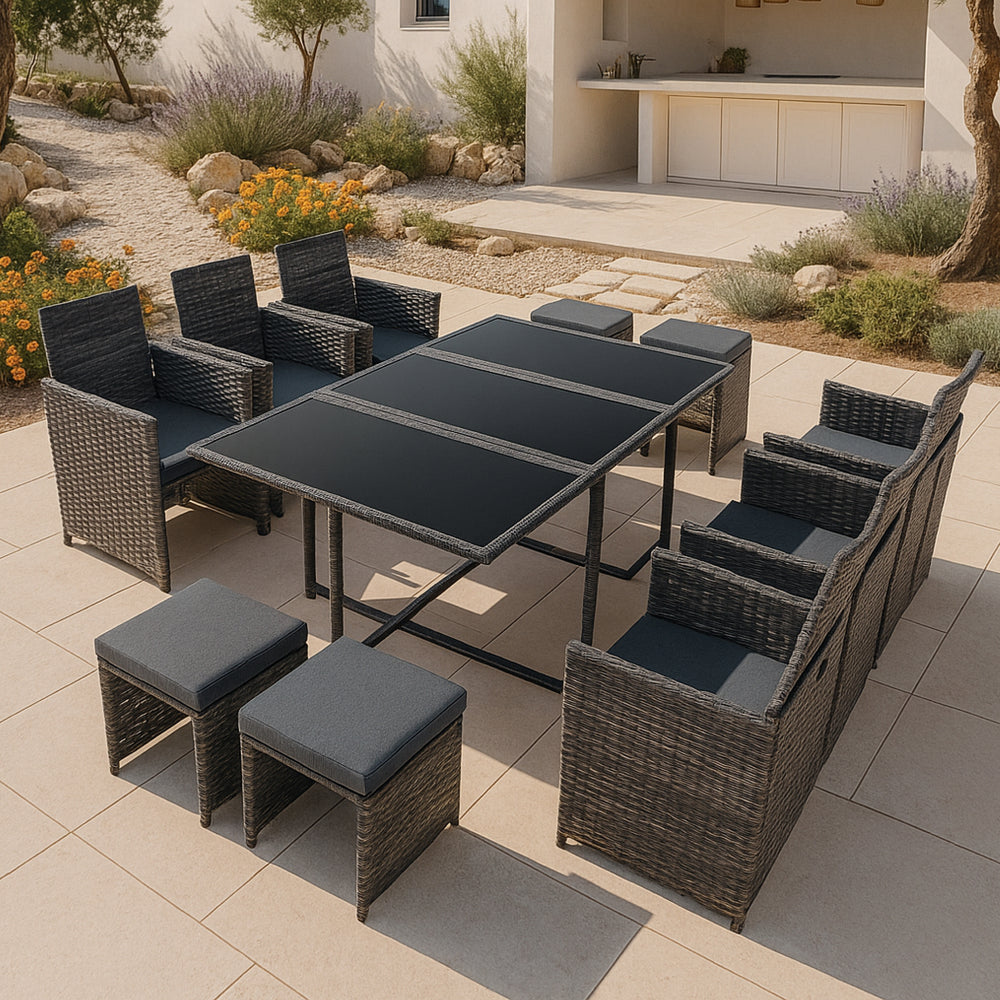 Polyrattan siddegruppe Laredo XL forsk. farver [en.casa] - premiumXL