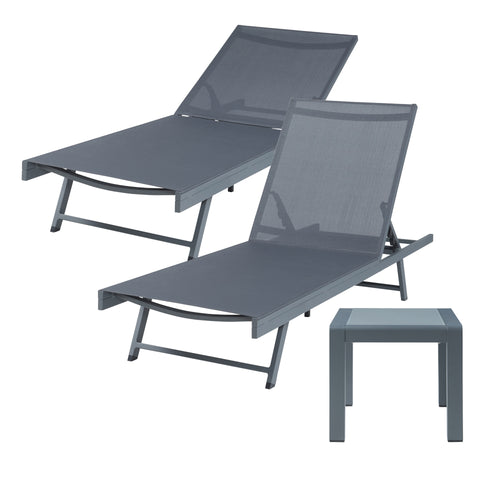 Solvognsæt Baragiano 3 dele Aluminium [casa.pro]