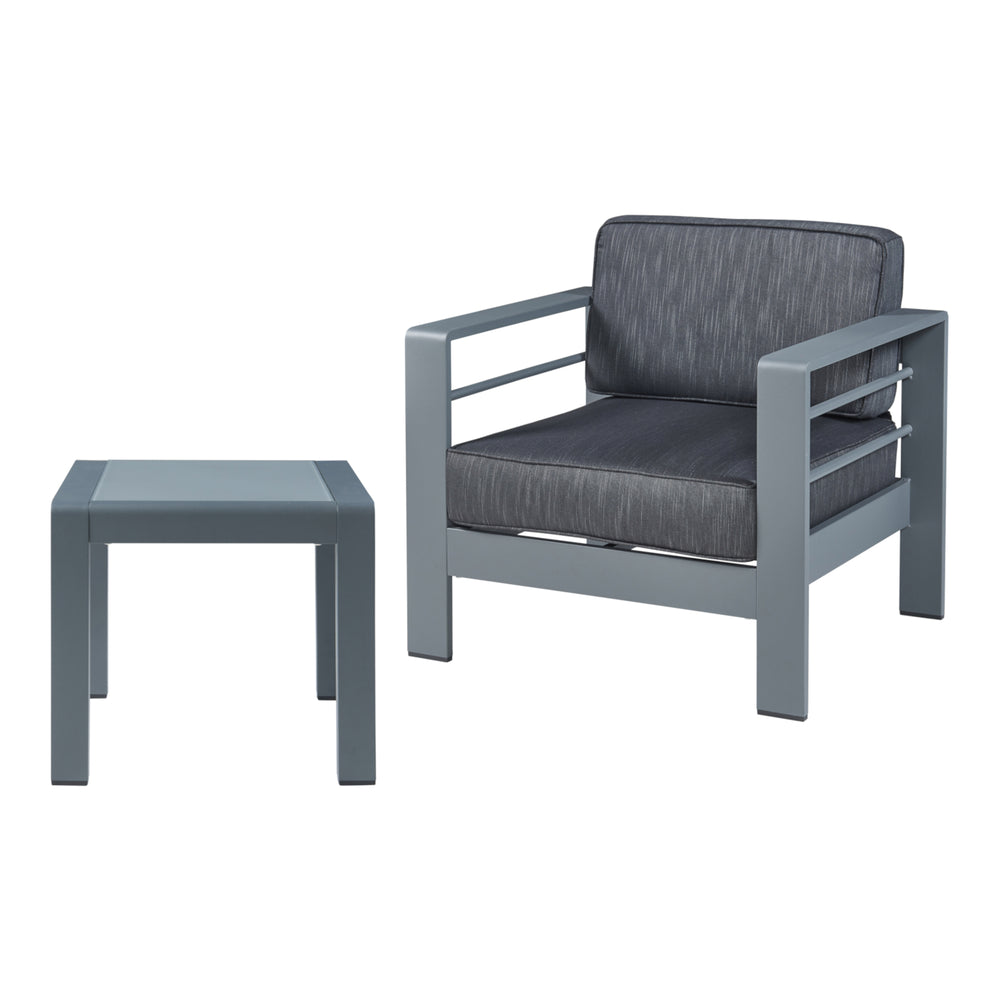 Udendørs lænestol med bord Avise Aluminium [casa.pro]