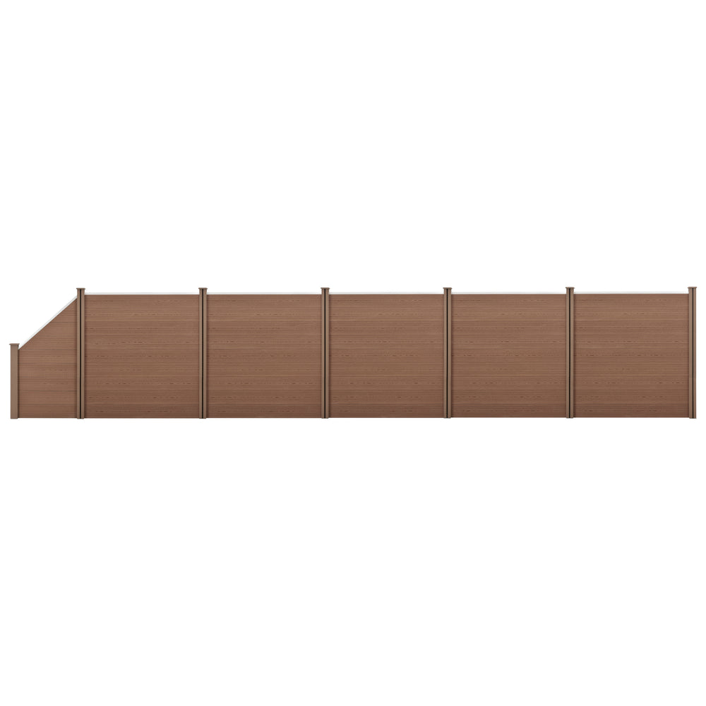 WPC havehegn med skråelement [neu.holz] - premiumXL