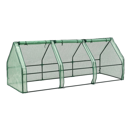 Mini drivhus Höflein 240x90x90cm gitternet grøn [en.casa] - premiumXL