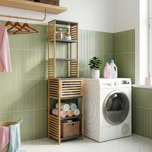 Badreol Kydesby Bambus Natur/Grå [en.casa]