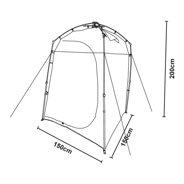 Pop-up brusetelt Ayas 150x150x200 cm [pro.tec]