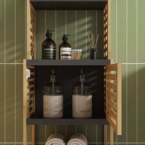 Badreol Kydesby Bambus Natur/Grå [en.casa]