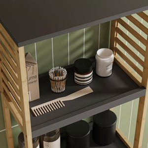 Badreol Kydesby Bambus Natur/Grå [en.casa]