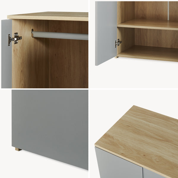 Garderobeskab Beldinupp 123x60x40 cm [en.casa]