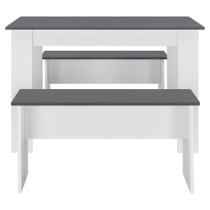 Bord- og bænkesæt 110x70 cm i forskellige farver farver en.casa