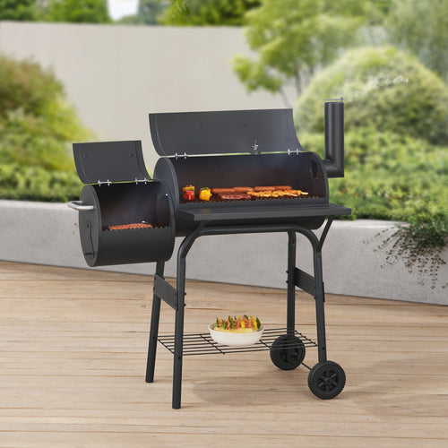 Ryge- og grillvogn Arielli 115x110x64cm sort [casa.pro].