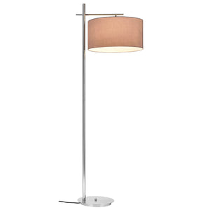[lux.pro]® Standerlamper - London 1xE27 - 60W - Skærm: grå / lampefod: krom 