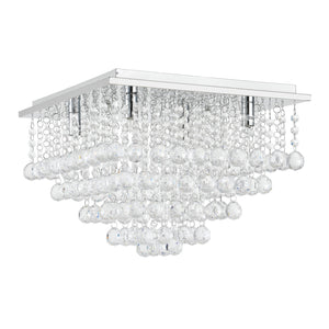 Krystal loftlampe [38x38cm] loftlampe lysekrone værelselampe krom [lux.pro] - premiumXL