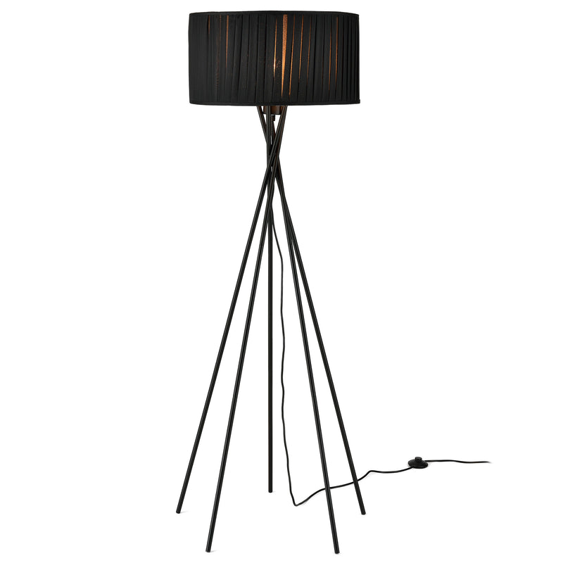Målskitse [lux.pro]® Standerlamper - Black Mikado 1xE27 - 60W - sort