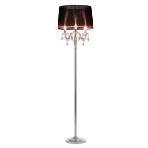 [lux.pro]® Standerlamper - Noble Black 3xE14 - 40W - sort, krom 