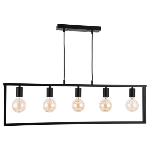 [lux.pro]® Hængelampe Glasgow - 7 x E27 - max. 60W - metal - sort