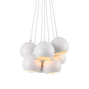 [lux.pro]® hængelampe Malta - 7 x E14 - max.40W - metal - hvid