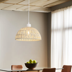 Pendellampe Alton Metall+Rattan [lux.pro]