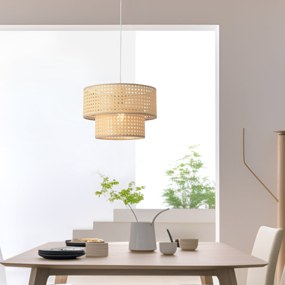 Pendellampe Ascot Rattanoptik [lux.pro]