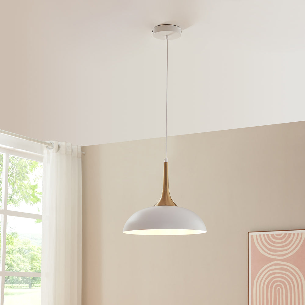 Loftlampe Blairgowrie metal hvid/messingfarvet [lux.pro] - premiumXL