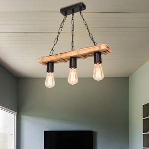Loftlampe Hemel E27 metal massivt træ jutereb sort / trælook / jutefarver i forskellige størrelser [lux.pro] - premiumXL