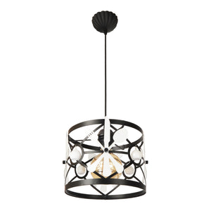 Pendellampe Patchway Schwarz / Weiß 1 x E27 [lux.pro]