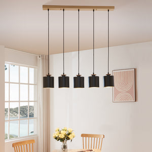 Hængelampe Posdand 130x90x14 cm træ/sort [lux.pro] - premiumXL