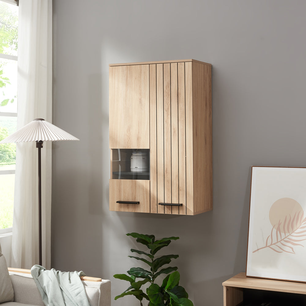 Vægskab Noppen 98x60x38 cm egetræslook [en.casa] - premiumXL